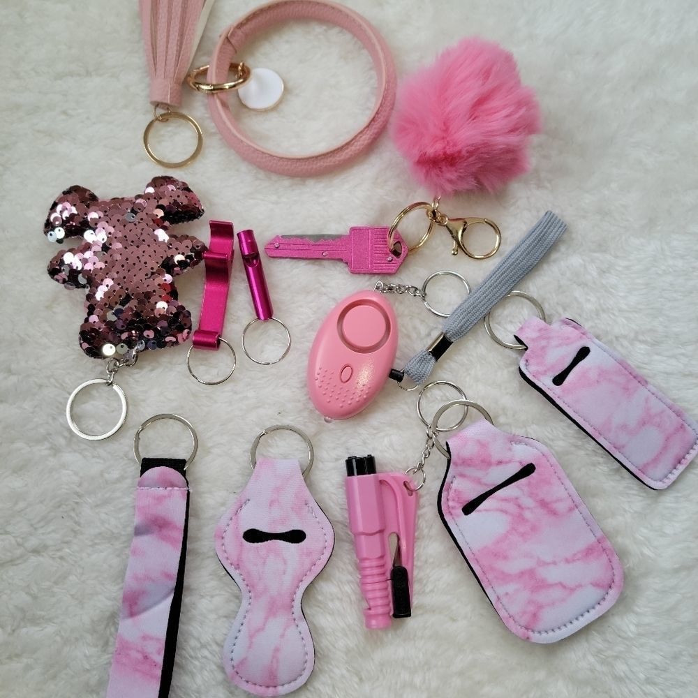 Pink Self-defense keychain set- 12 pieces
